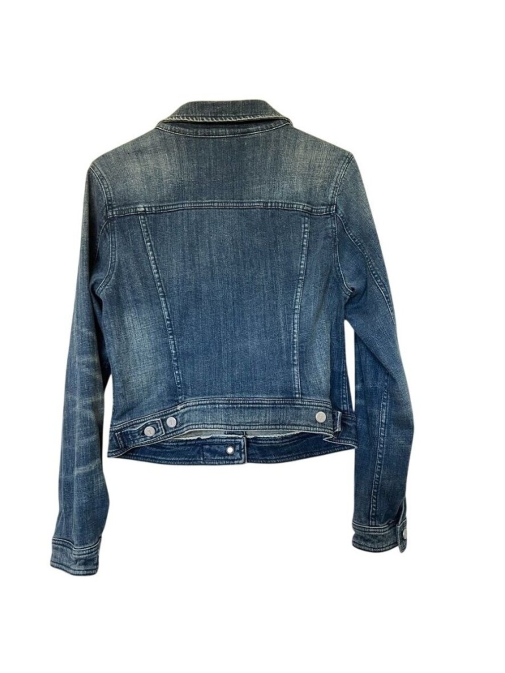 Pilcro and the Letterpress Distressed Denim Jacket Anthropologie Women’s Large - Picture 3 of 13